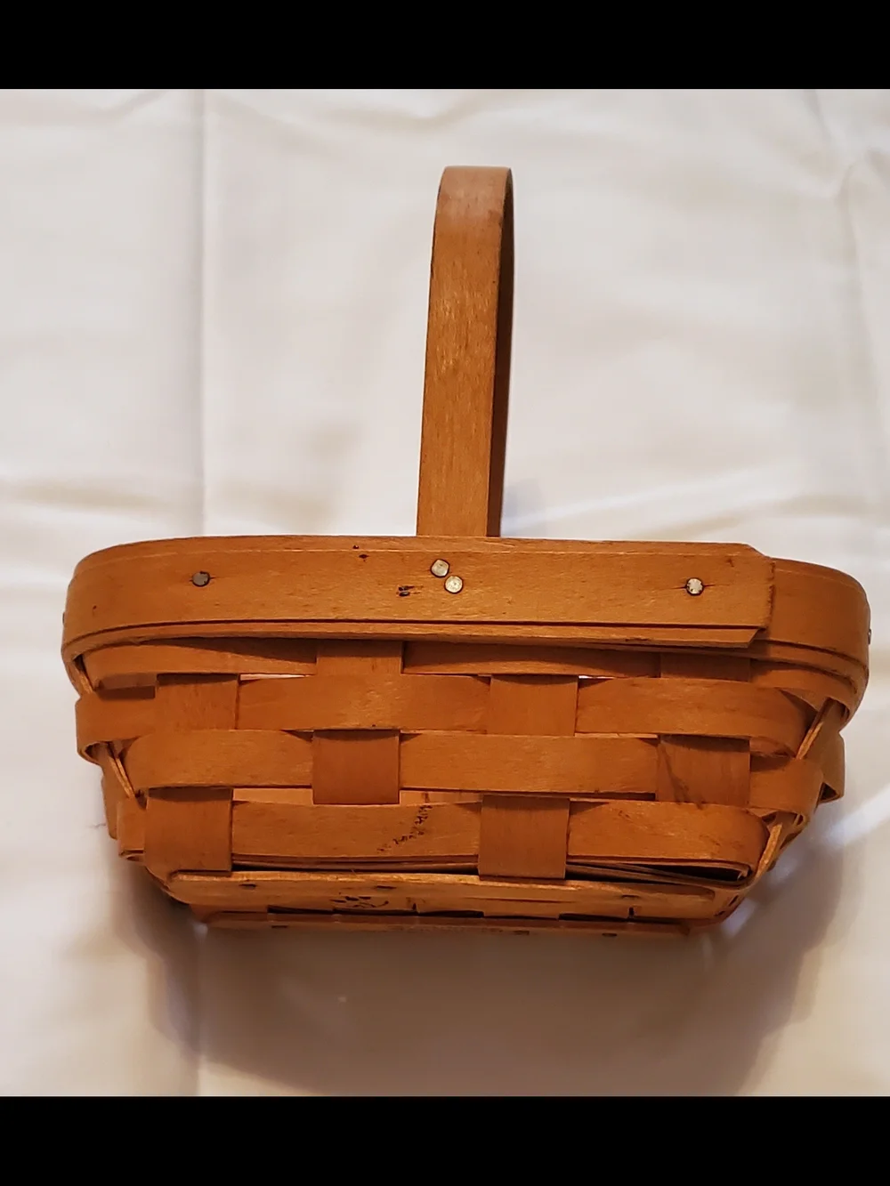 1999 Longaberger Handwoven Basket in Warm Brown